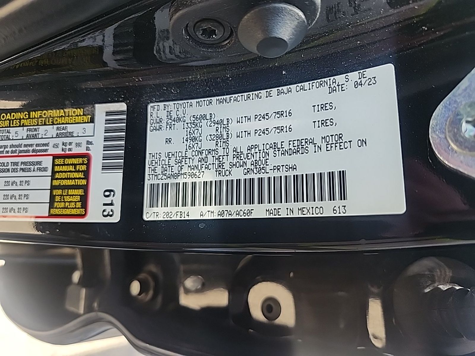 2023 Toyota Tacoma   AWD