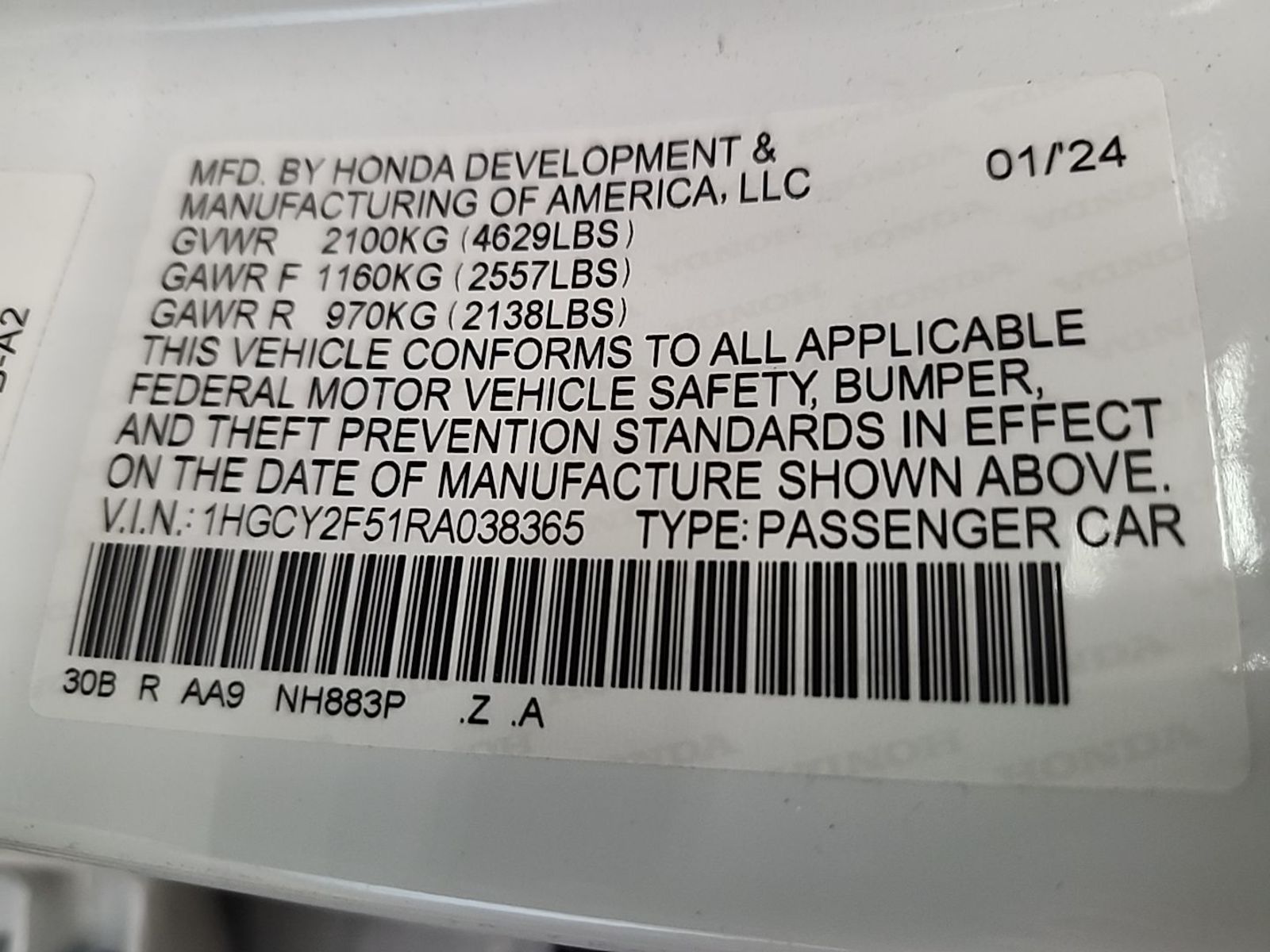 2024 Honda Accord Hybrid   FWD