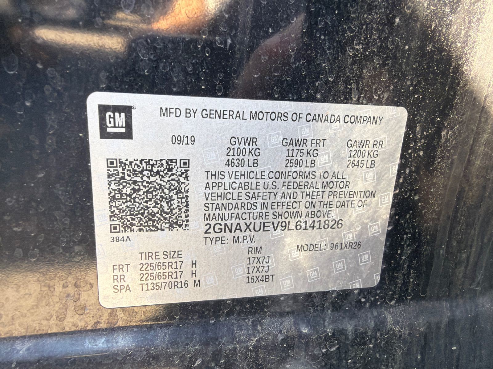 2020 Chevrolet Equinox  LT AWD