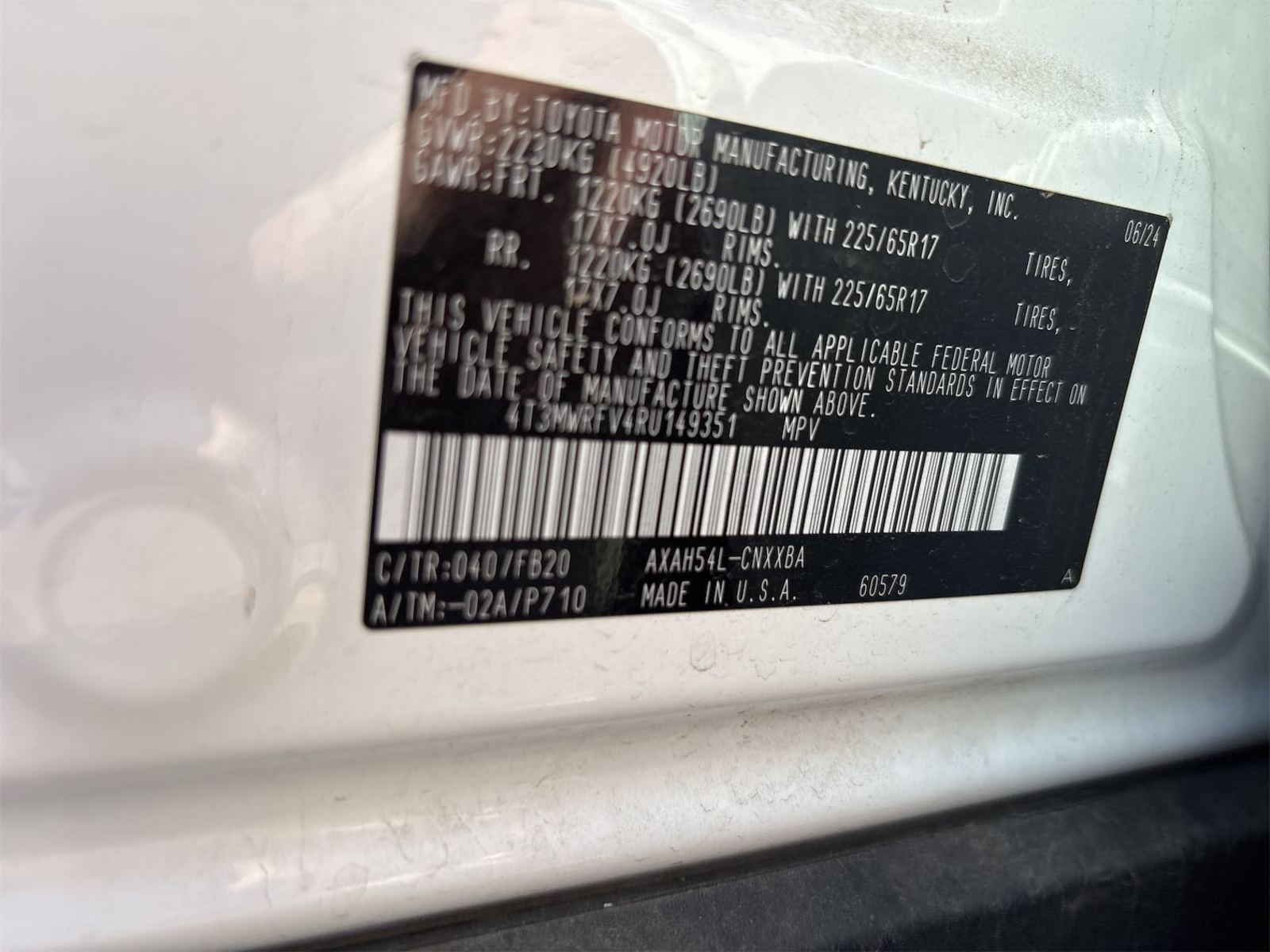 2024 Toyota RAV4  Hybrid LE AWD