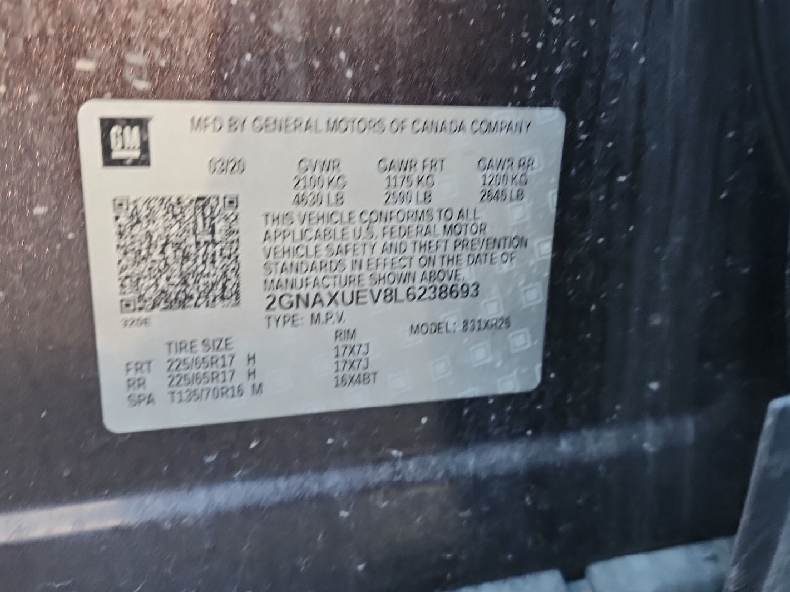 2020 Chevrolet Equinox  LT AWD
