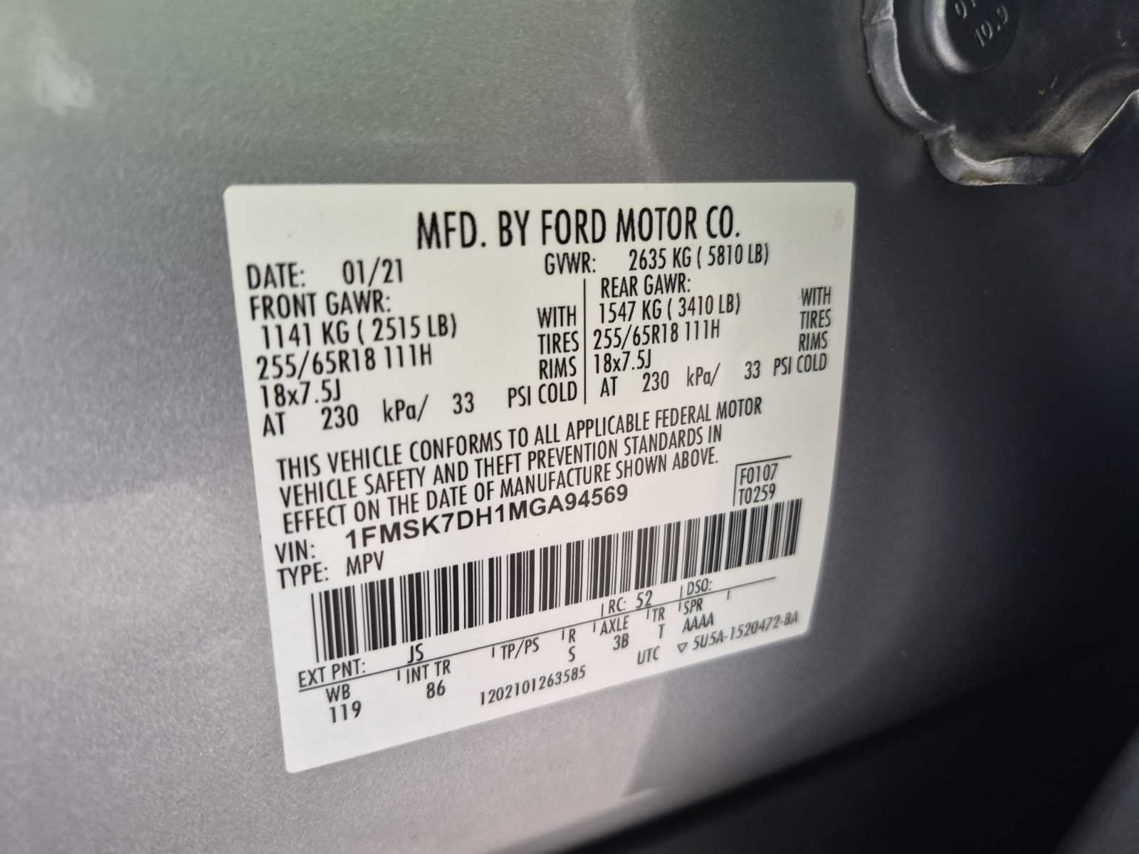 2021 Ford Explorer  XLT RWD