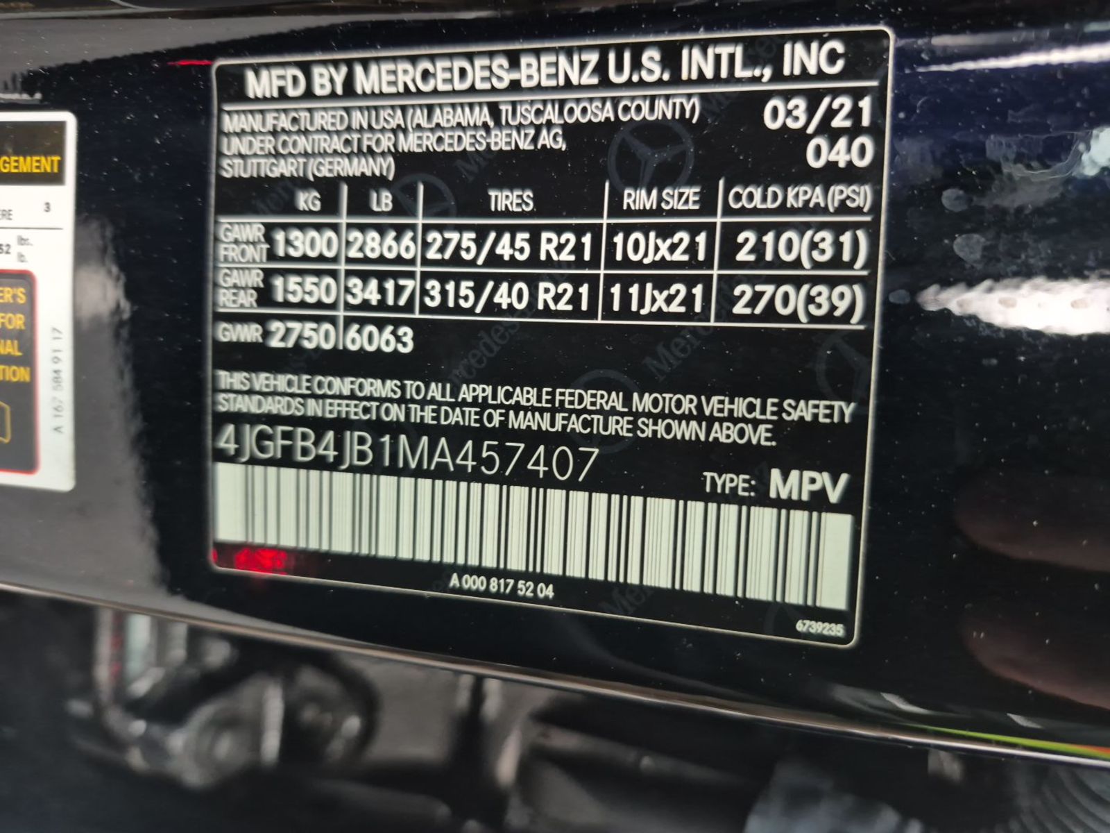 2021 Mercedes-Benz GLE   RWD