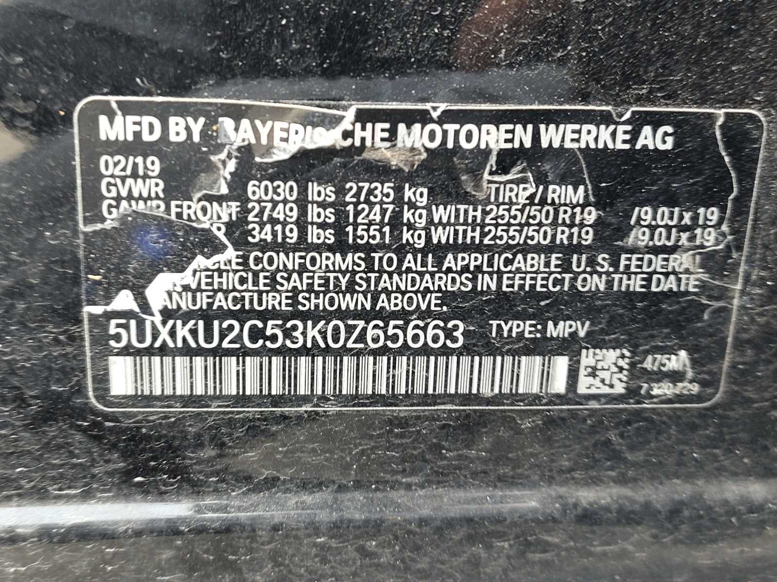 2019 BMW X6  XDrive35i AWD