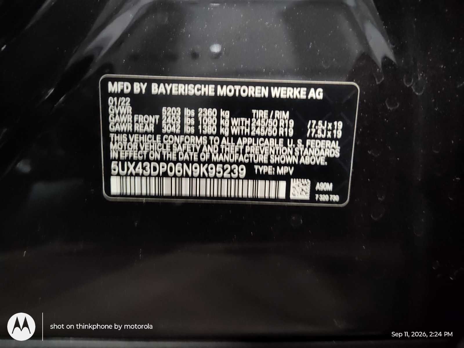 2022 BMW X3  sDrive30i RWD