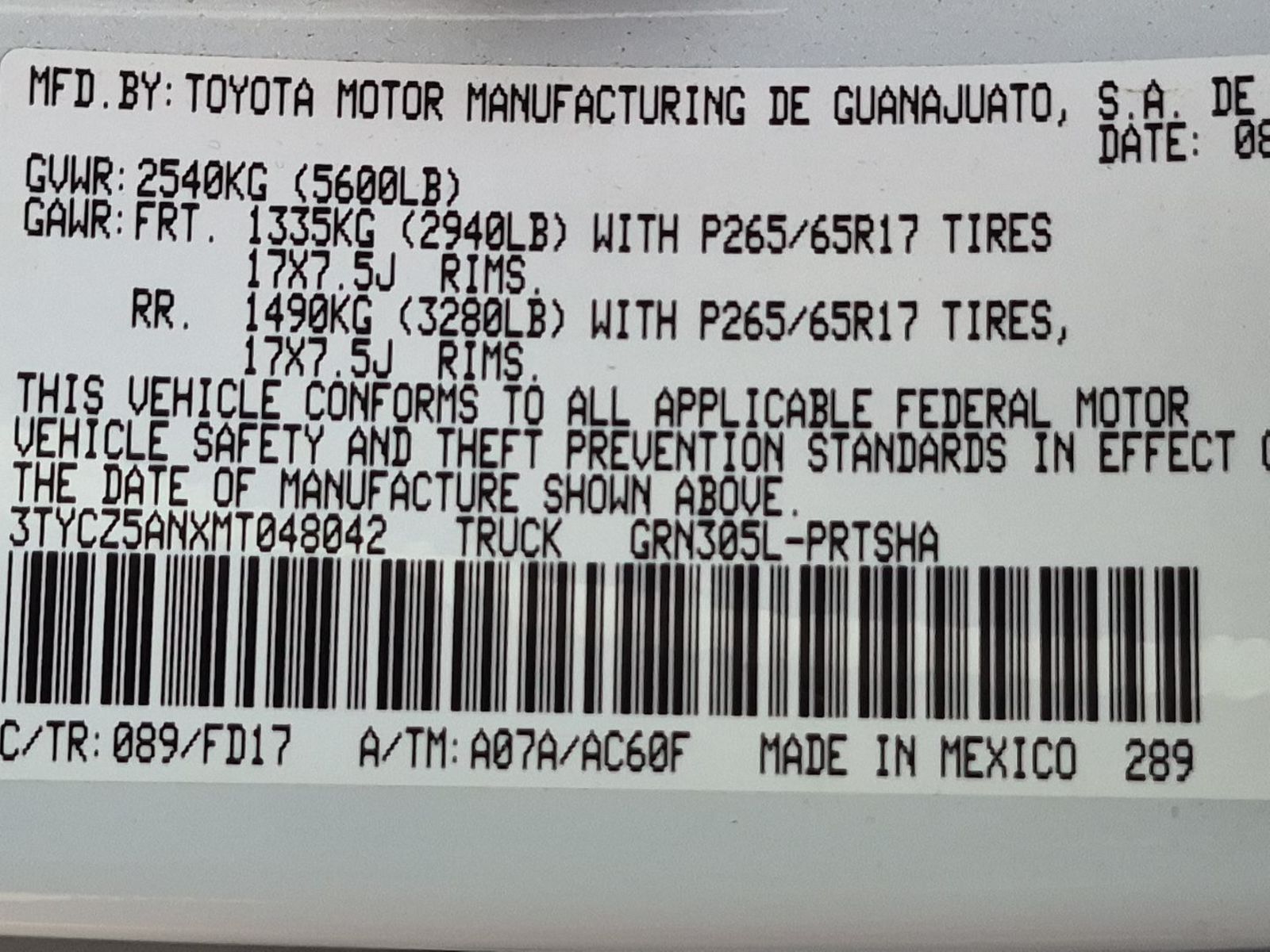 2021 Toyota Tacoma  TRD Sport AWD
