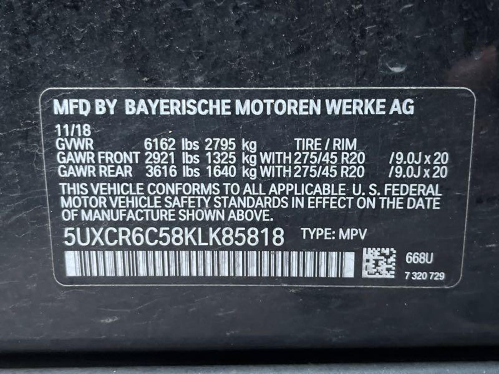 2019 BMW X5  XDrive40i AWD