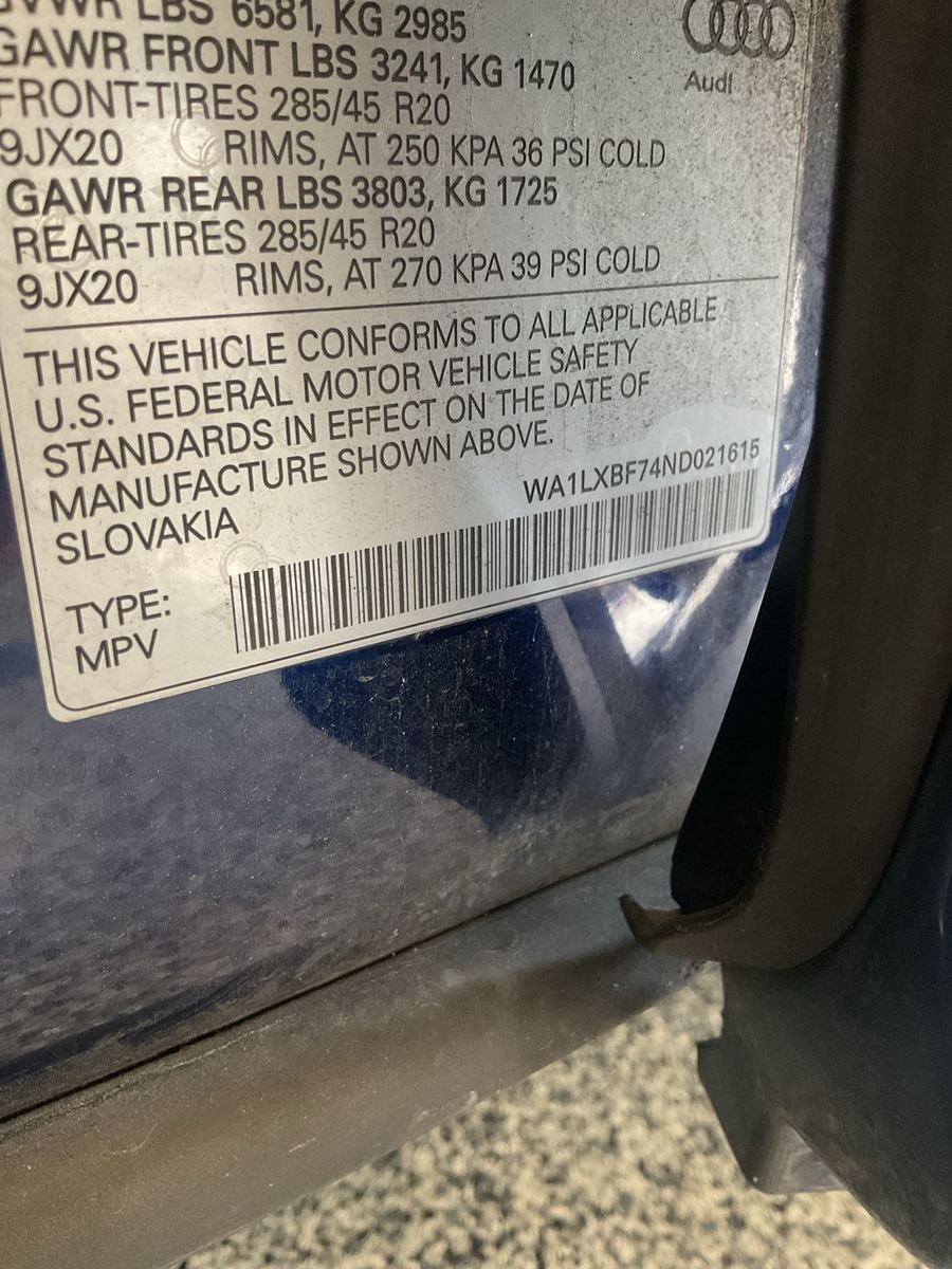 2022 Audi Q7   AWD
